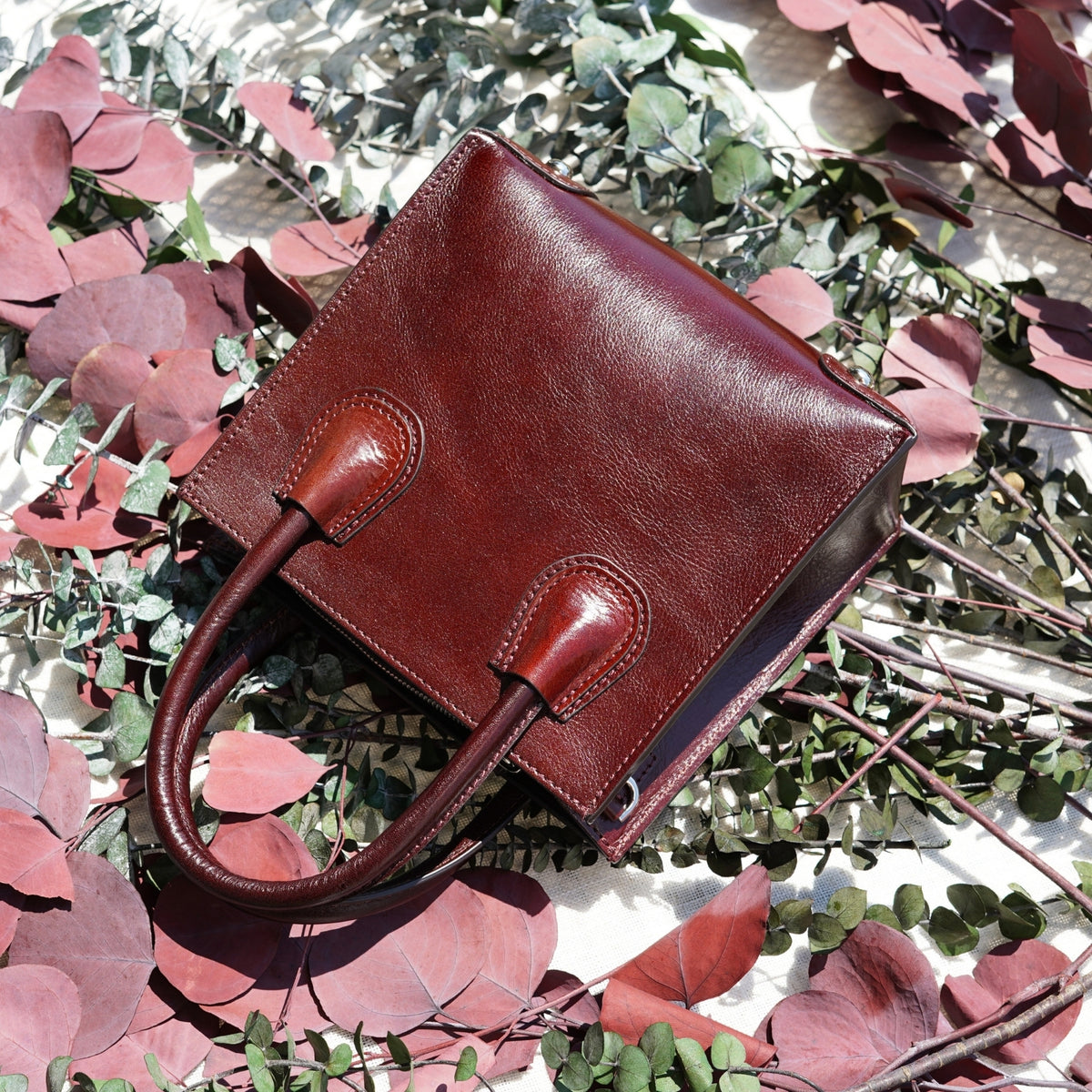 Magnolia Mini Tote - Mahogany