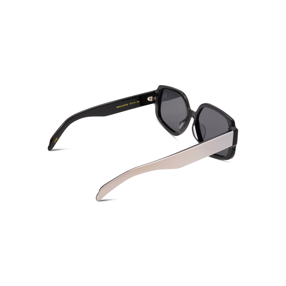 Rich Auntie - White with Black / Black Polarized