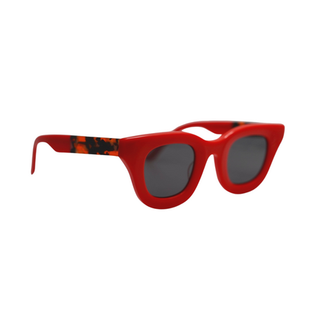 Hot Rod - Flamin Baddie Sunglasses Silver Mirror